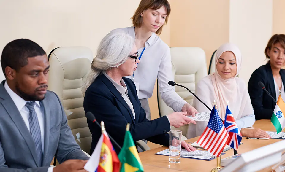 Visa officer reviewing family ties in the US